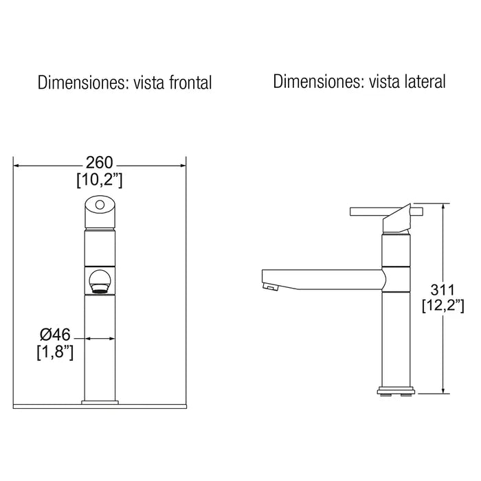 Llave de cocina Nuva Ébano